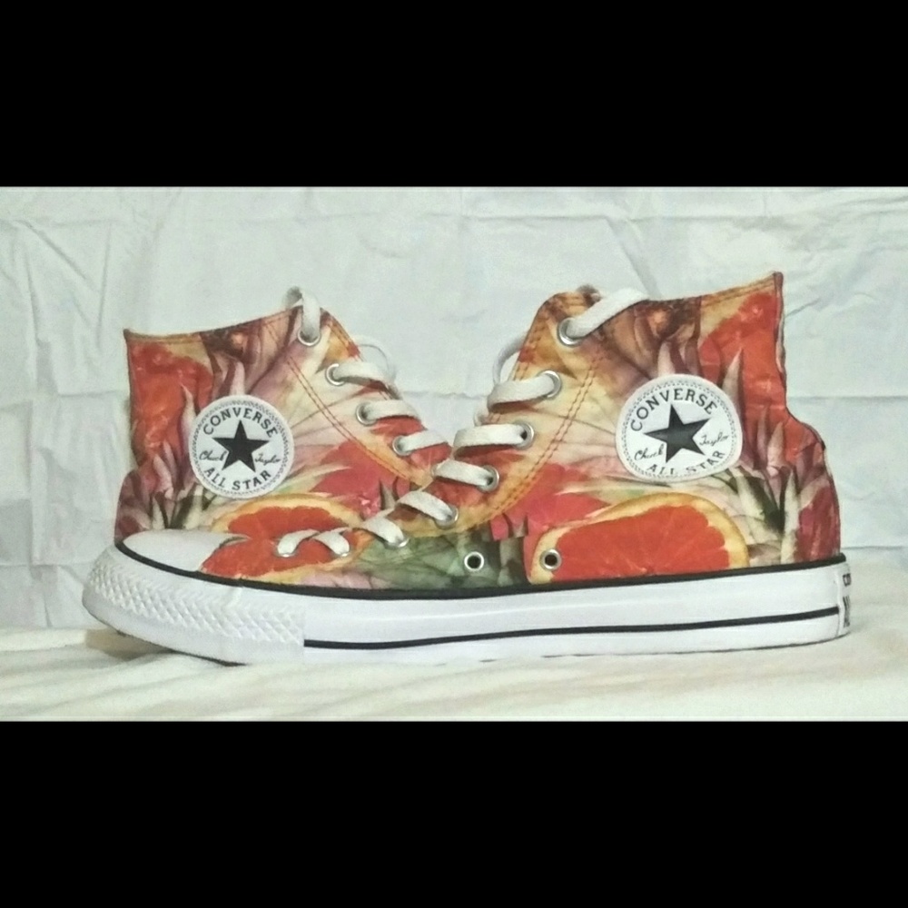 Fruit covered Converse All Star high tops